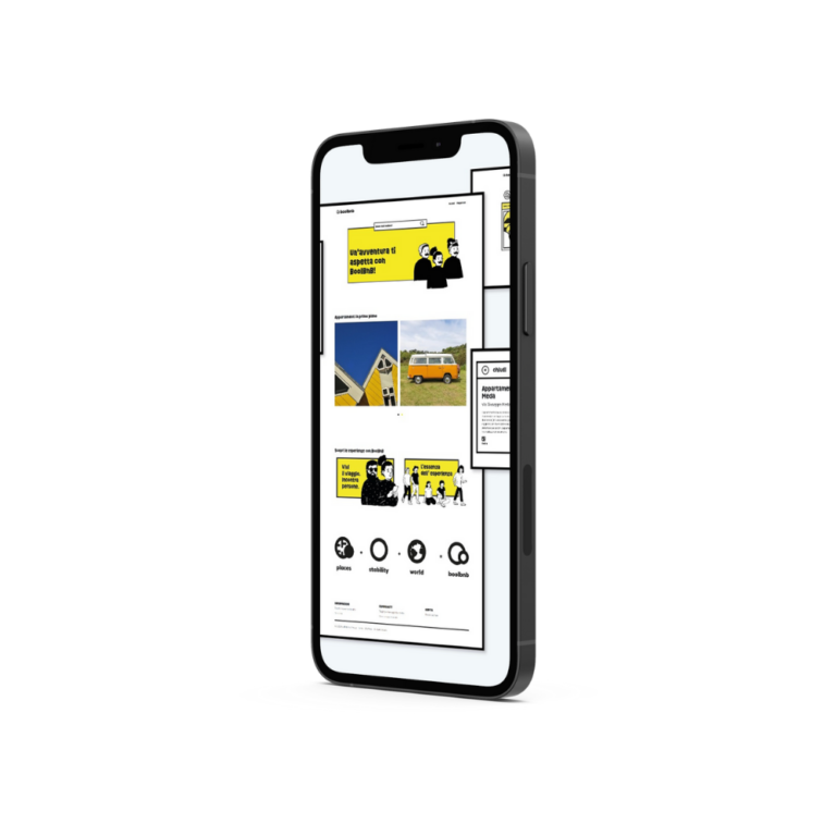 screenshot smartphone progetto BoolBnb